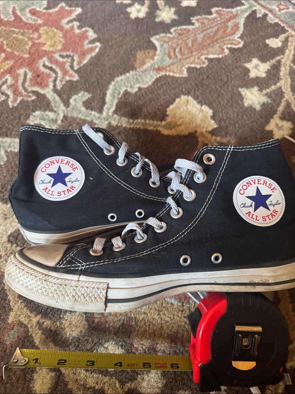Converse All Stars Black High Top Sneakers with White Accents